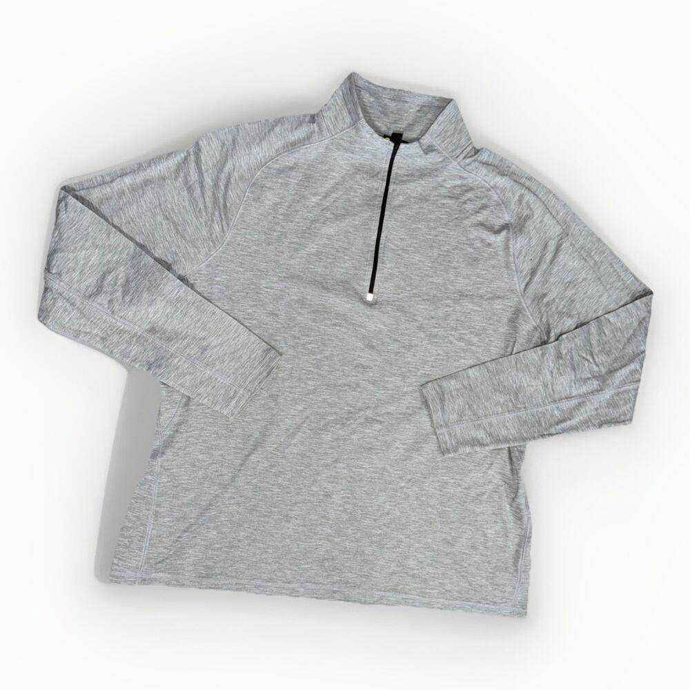Zella Seamless Quarter Zip Pullover Men’s XL Gray Comfort Performance Stretch